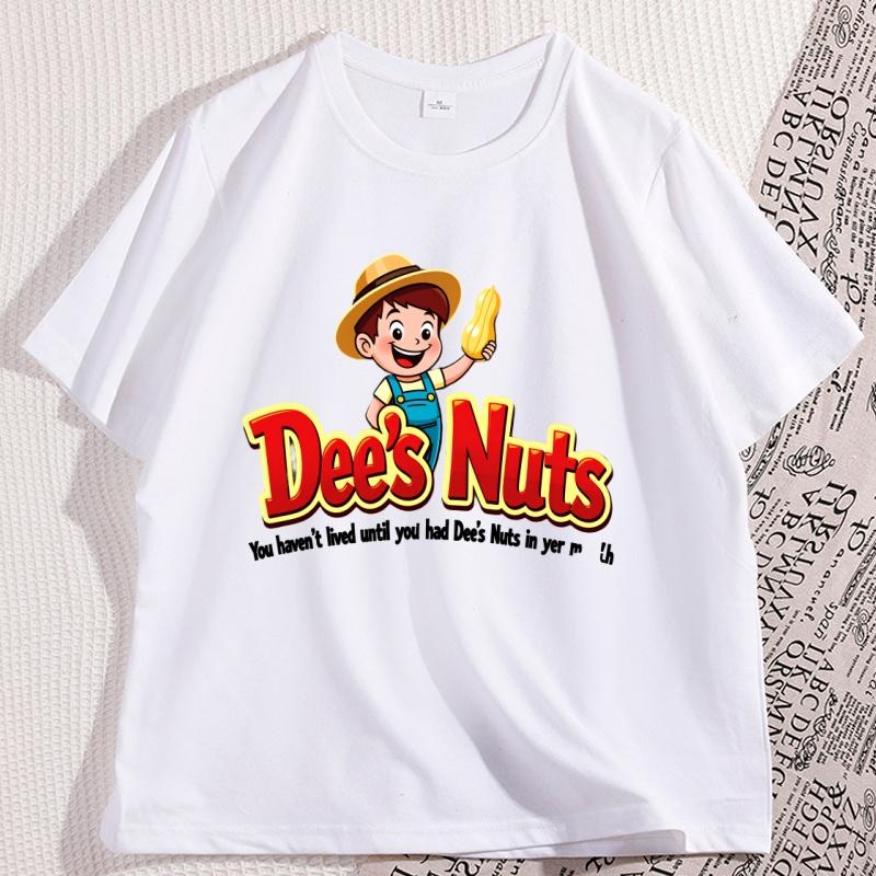 Love Dees Nuts Printed T Shirt Causal Fashion Printed Cotton Tshirt Round Neck Short Sleeve Tee Oversized Tshirt Clothing