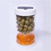Frasco de picles com garfos, dispensador seco e molhado, frasco de ampulheta para picles e azeitonas, recipiente para pepino, ferramenta separadora de suco de cozinha