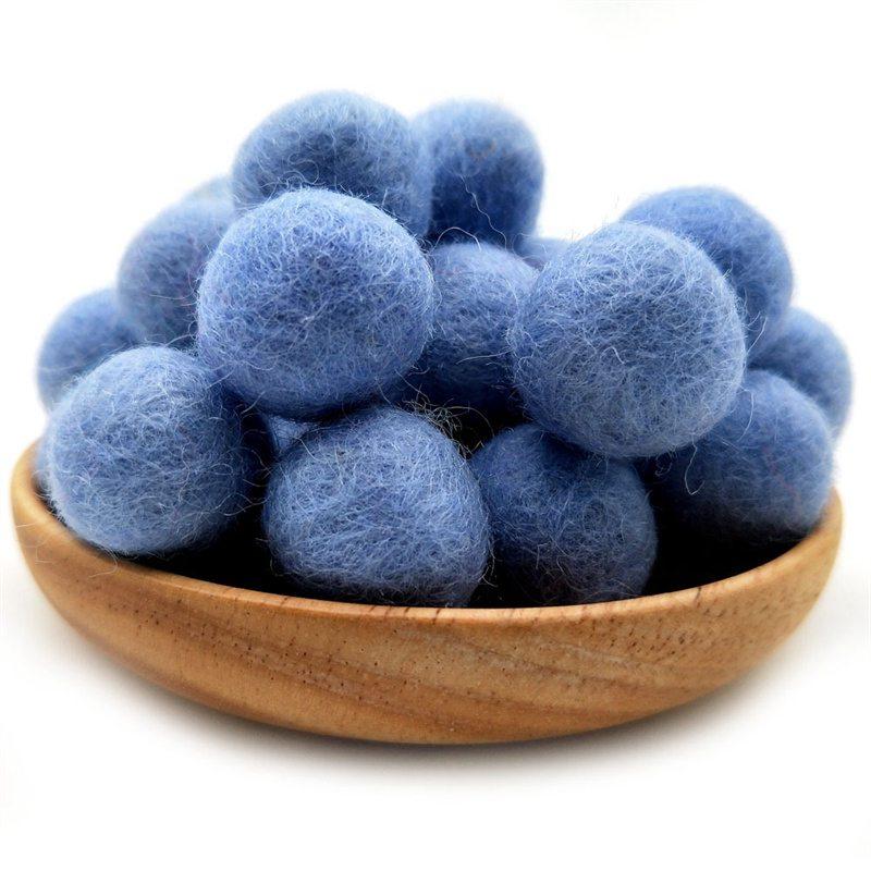 Wool Felt Ball DIY Pompons 10PC Earrings Accessories Colored Fur Ball Handmade Christmas Woolen Yarn Ball 1.5cm