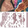 Henna Brown Lace Temporary Tattoo Stickers Hand Body Art Water Transfer Decals