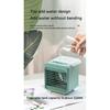Portable USB Rechargeable Air Cooler - 3-in-1 Mini AC Fan with 7 Color LED, 4000mAh Battery for Home/Office/Camping
