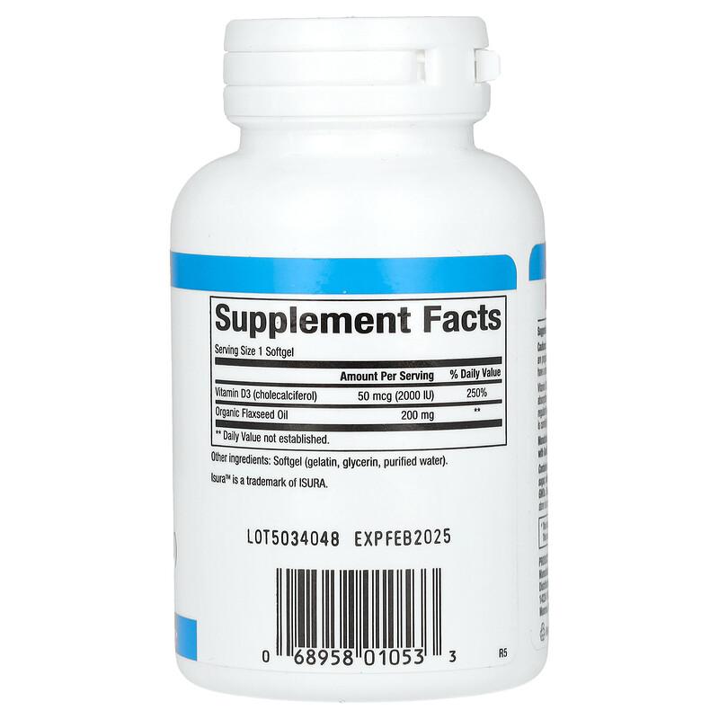 Vitamin D3, 50 Mcg (2,000 IU), 120 Softgels