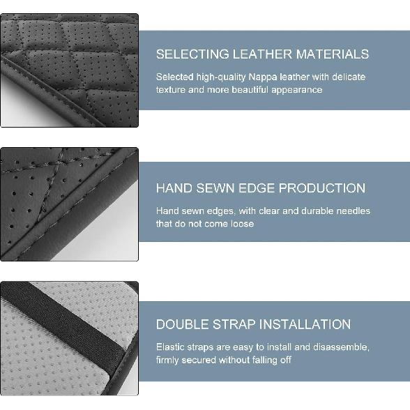 Car Center Console Cover, Leather Auto Armrest Cover With 2 Storage Bags, Universal Cars Armrest Cushion, Vehicle Interior Accessories Protector For