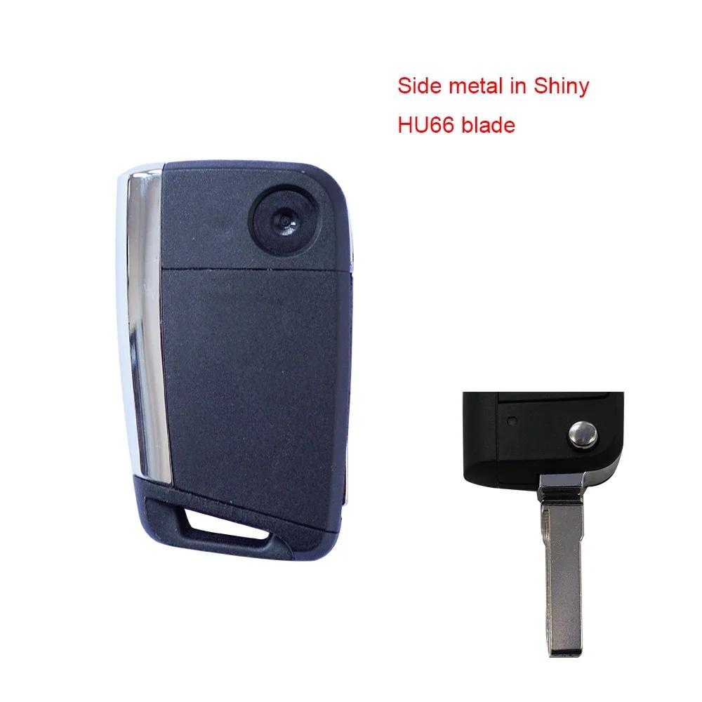 Cocolockey Fernbedienung Klappschlüssel Hülle Für Vw Polo Golf7 Mk7 Tiguan Für Skoda Octavia Kodiaq Karoq Für Seat Ateca Auto Zubehör