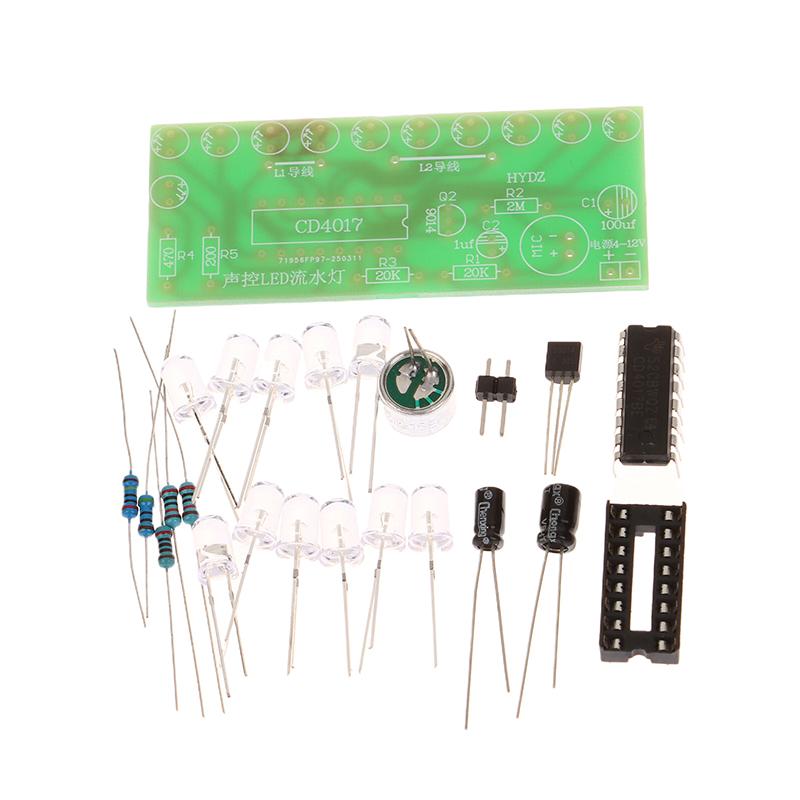 LED světlo na vodu aktivované hlasem Sada CD4017 Modul pro ovládání lucerny DIY Elektronická sada Modul pro výuku fyziky