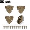40/4Sets Iron Wooden Crate Corner Protectors for Jewelry Wine Gift Box 3 Holes Corner Protector Guard Decor with Screws Supplies