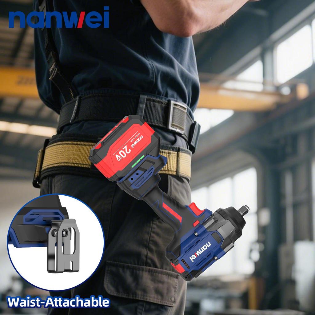 1000N NANWEI Electric Impact Wrench, size 1/2, adjustable torque 500N/800N/1000N, max. speed 2300 rpm