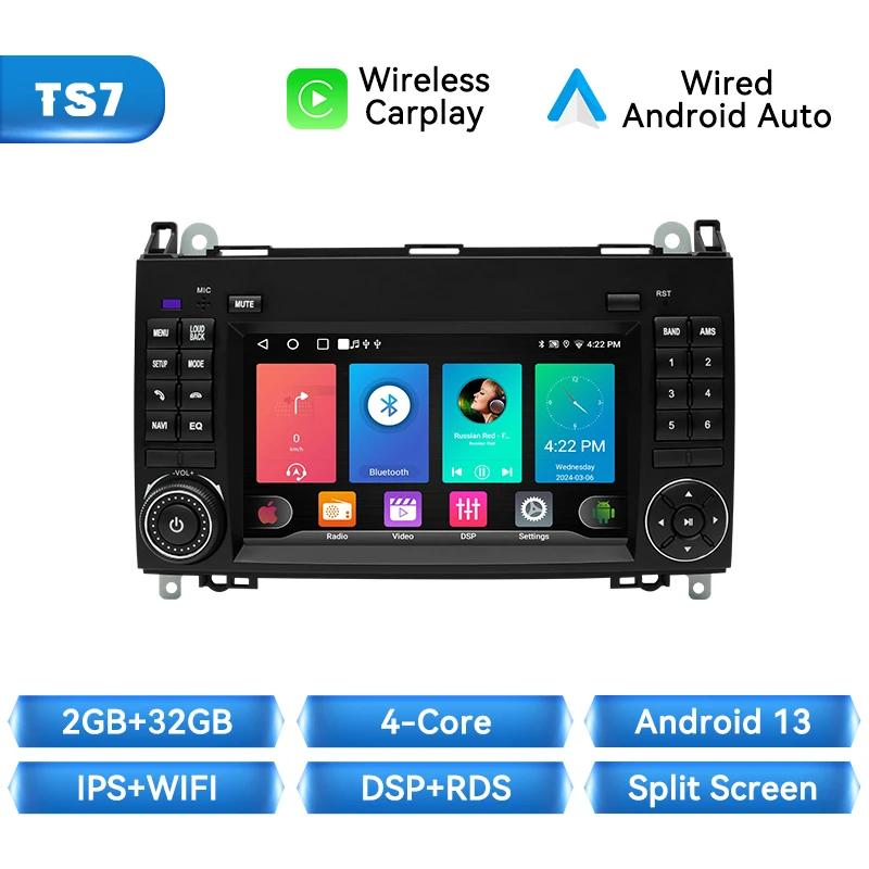 Bezdrátové autorádio Carplay Android 12 pro Mercedes-Benz B200 Sprinter W906 W639 třídy AB W169 W245 Viano Vito 8GB 128GB DSP GPS