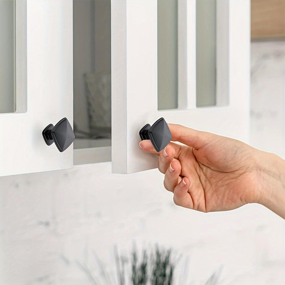 Πόμολα ντουλαπιών αλουμινίου, 1,22*0,98 ιντσών, 10τμχ, πόμολα ντουλαπιών κουζίνας ματ, μαύρα για συρτάρια, πόμολα ντουλαπιών, πόμολα ντουλαπιών, με βίδες