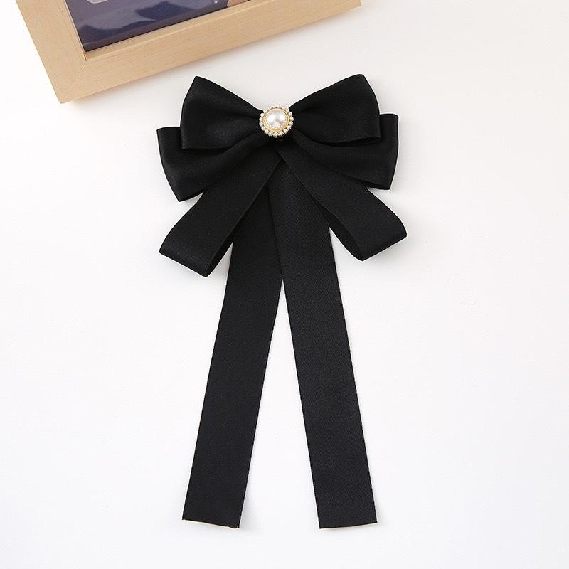 Black Corsage, Oversized Ribbon, Small Bow Brooch, Bow Tie, Women'S Velvet Cotton Strap Brooch Accessory
