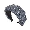 B240-1 Wide Headband: Elevates Hair & Accentuates Face with Small Sequin Denim Design – Trendy All-Match Accessory.