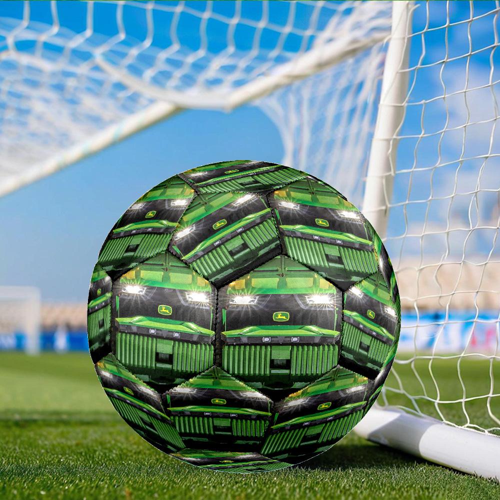 John Deere Logo Design Size 5 Soccer Ball, Suitable for Training and Matches, High-Elasticity, Wear-Resistant Material Gift for Fan