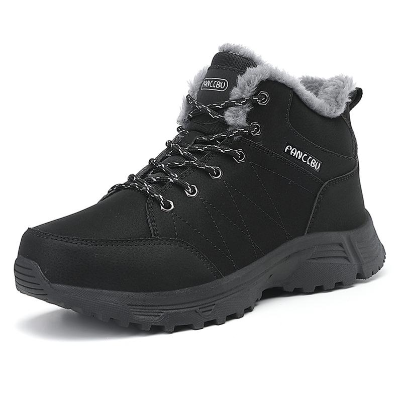 

Водонепроницаемые мужские и женские зимние ботинки, противоскользящие резиновые ботильоны для мужчин, тканые зимние ботинки, теплая зимняя обувь 45 чёрный