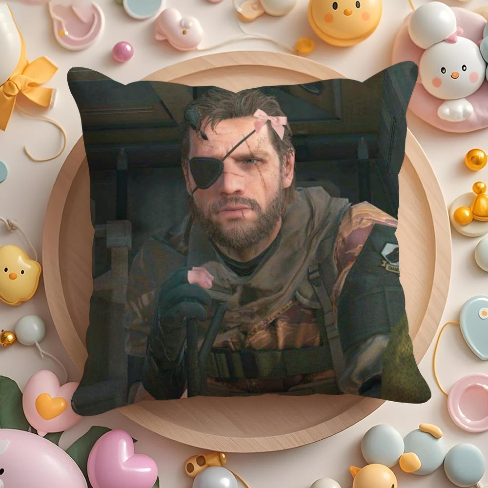 Metal Gear Solid Delta Eater Cushion Cover Plush Fabric Soft Double-Sided Printed Sofa Warm Winter Home Gift Pillow Cover