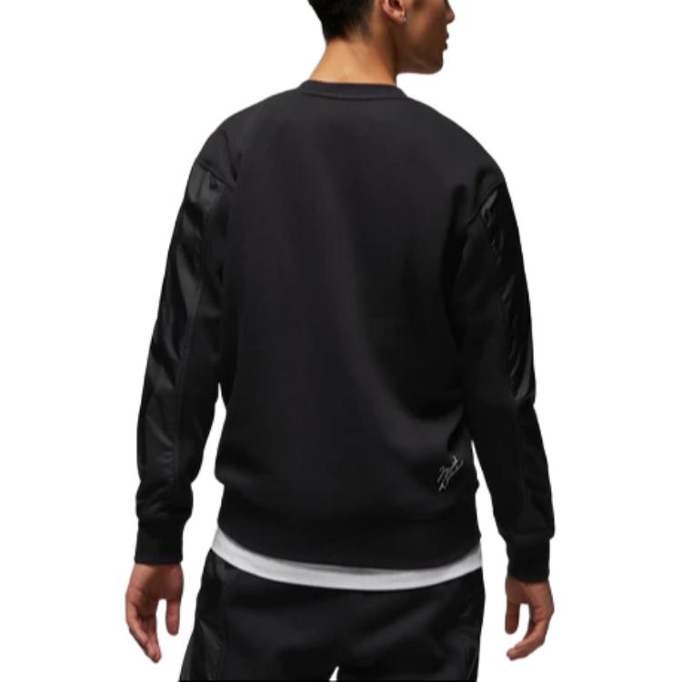 Jordan Letter Logo Print Loose American Style Crew Neck Long Sleeve Sweatshirt Men sweatshirt Black DV7589-010