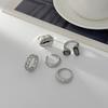 Gothic Irregular Crystal Rings for Women Wedding Bride Elegant Geometric Punk Ring for Women Party Jewelry Accessory Gifts