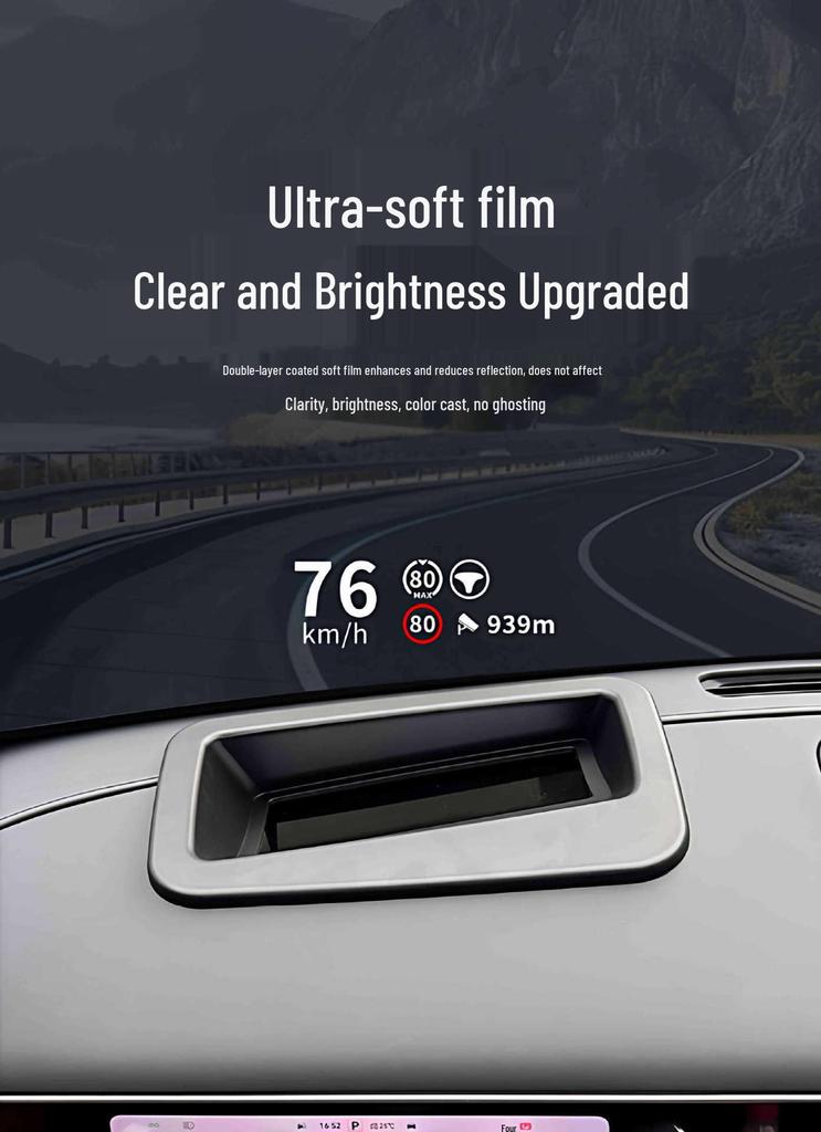 Compatible with 26 Zhiji LS9 HUD Models: Protective Cover for Head-Up Display, Car Interior Modification.