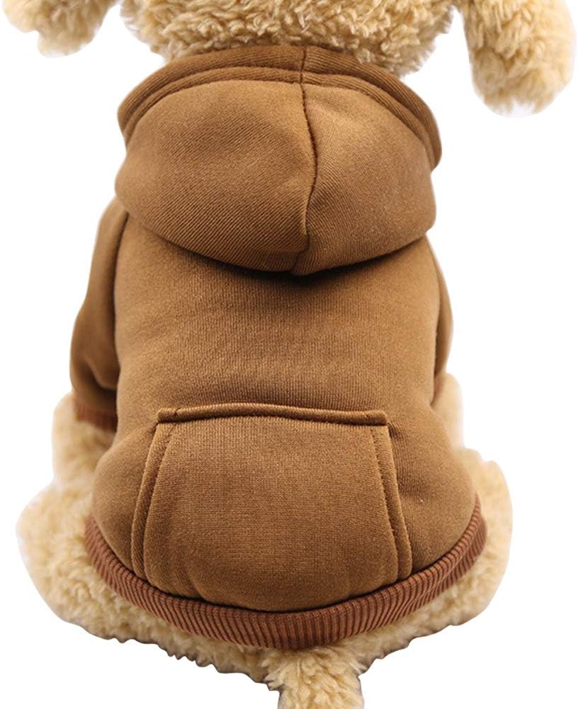 Pet Dog Cold Weather Jacket with Pockets Winter Dog Hoodie Warm Puppy Clothes for Large and Small Dogs Chihuahua Clothing, Sweet Gift for Cute Pets