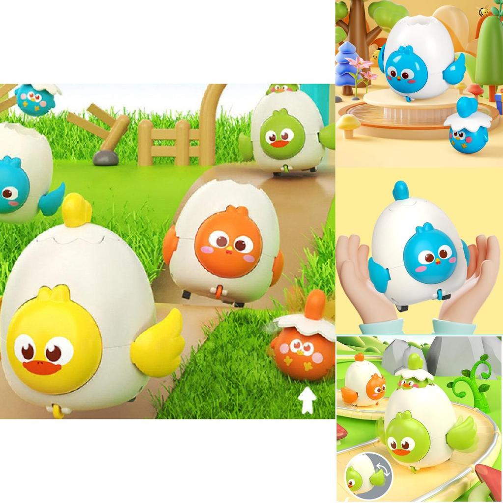 Colorful Cartoon Pet Egg Spring Loaded Toy Car For Kids Interactive Fun Experience