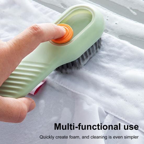Shoes Cleaning Brush Ergonomic Handle Sturdy Multifunction Soap Dispenser Brush Multifunctional Cleaning Tool