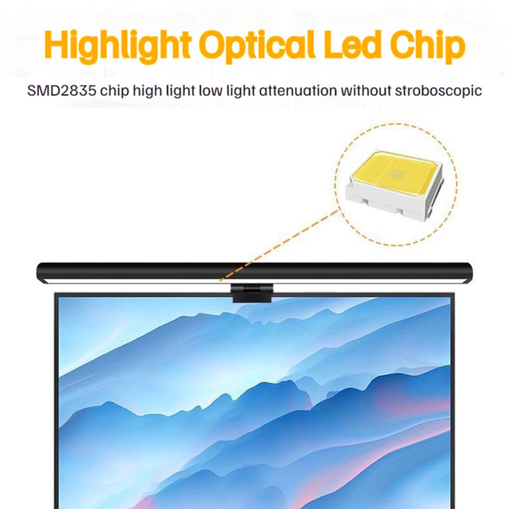 Laptop Monitor Lamp Three Color Temperature Dimmable Eye Protection USB Powered LED Light