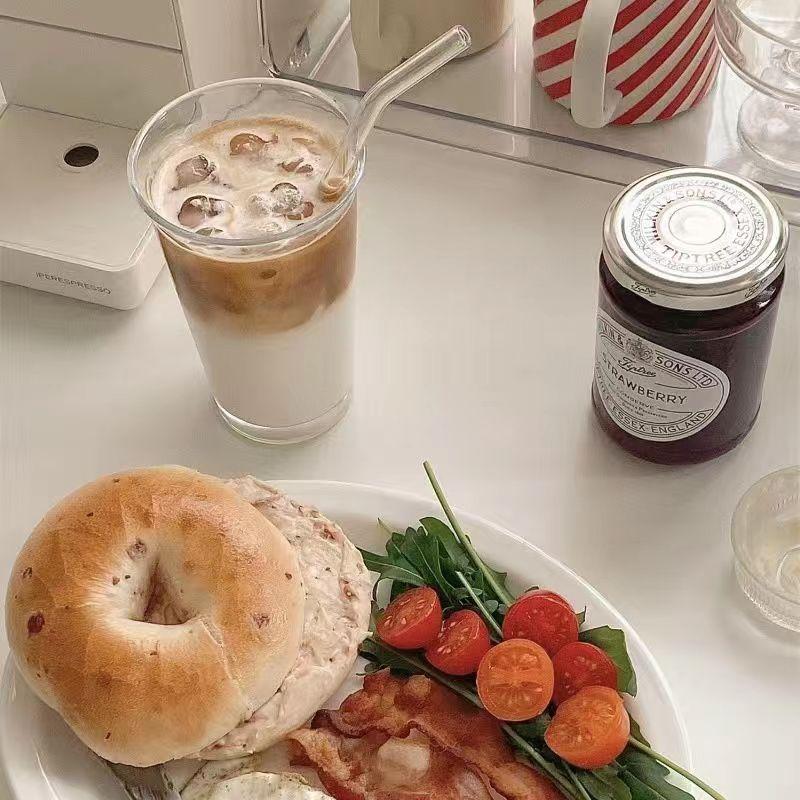 350ml Transparente Glastasse Japanisches Hitzebeständiges Glas Wasserbecher Milchkaffeetassen Teetasse Hochzeitsgeschenke Dropship