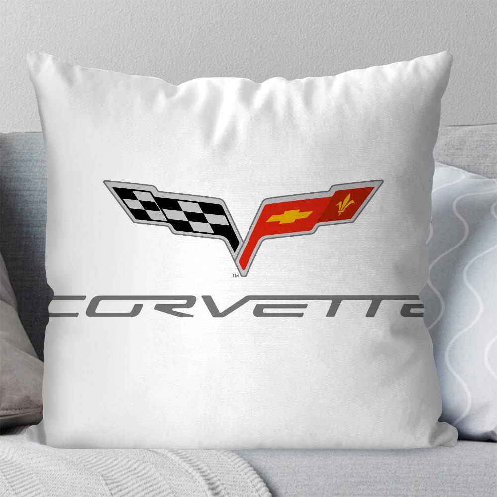 Cool Car C- Corvette Pillow Case Square Pillow Bedroom Sofa Leisure Comfort Cushion Car Living Room Home Decoration 40X40