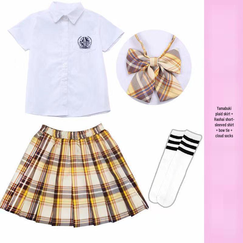 Disfraz de Coro Infantil: Camisa de Manga Corta y Falda de Cuadros de Junio de 2025 para Recital de Poesía y Vestimenta Escénica de Jardín de Infancia