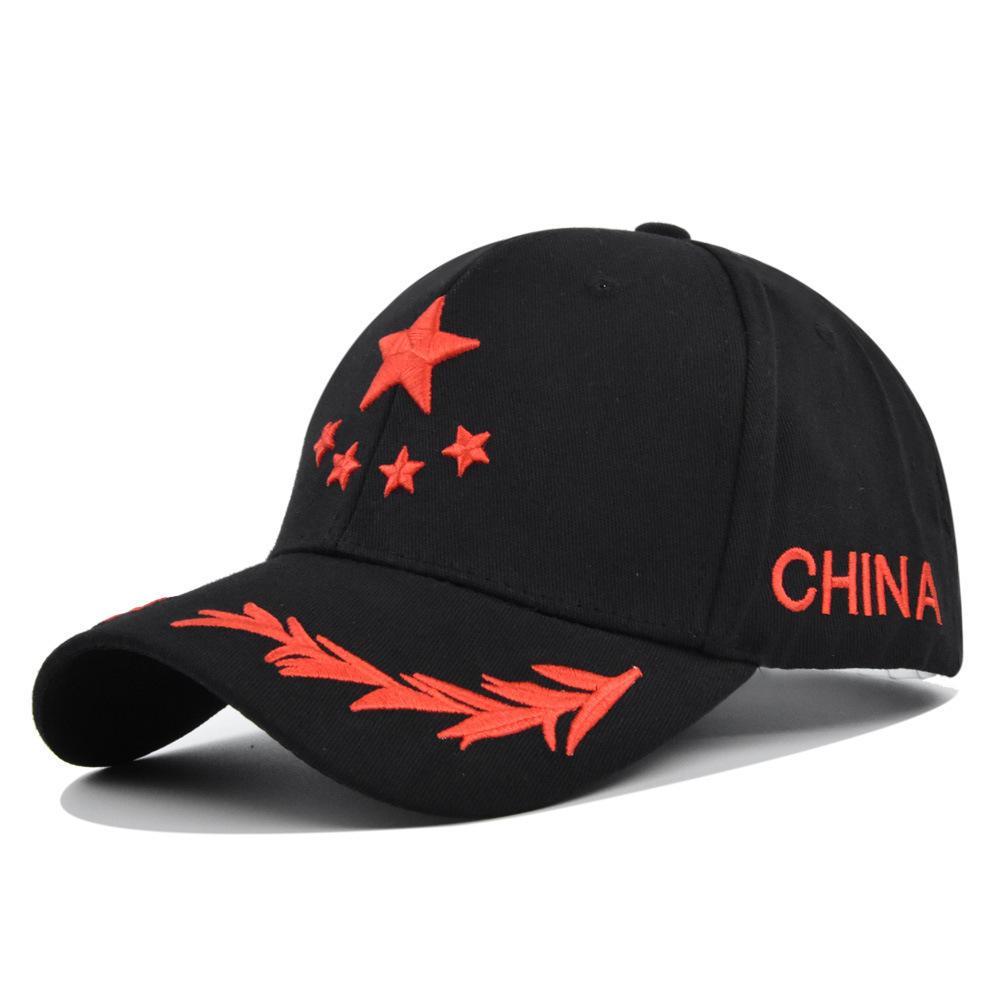 Five-pointed star baseball cap style embroider baseball cap sunshade embroider duck tongue hat patriotic couple hat cotton Adjustable