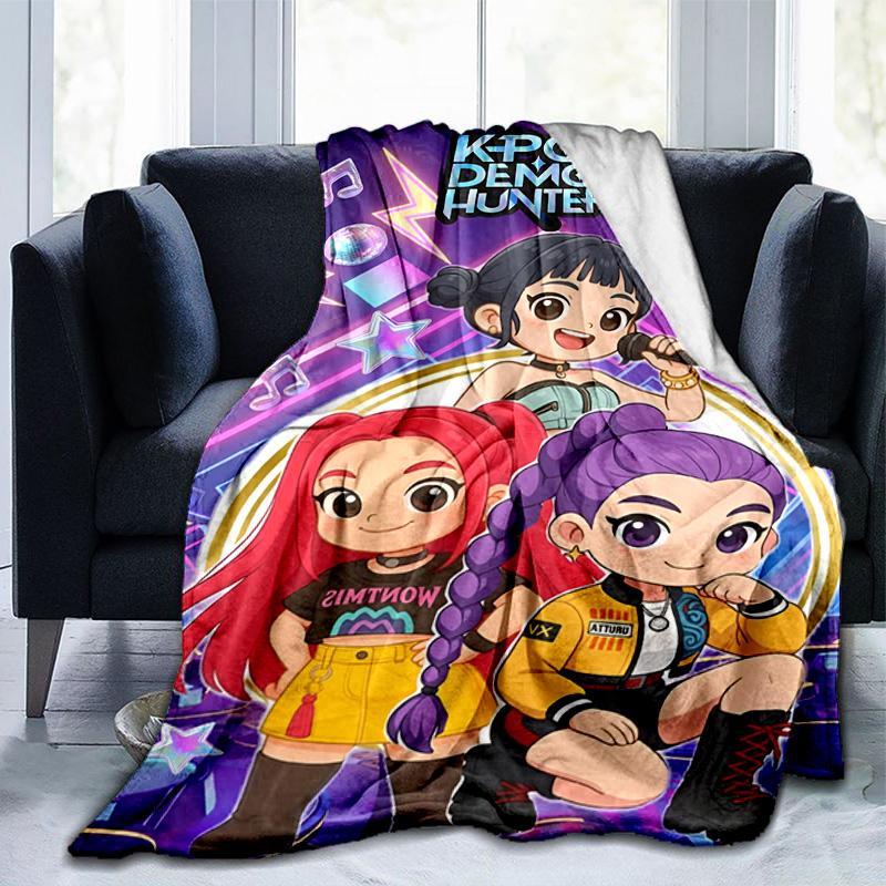 Kpop Demon Hunters: Starlight Adventure Blanket Suitable for Sofas, Beds, Offices, And Camping - Perfect Gift for Halloween Christmas