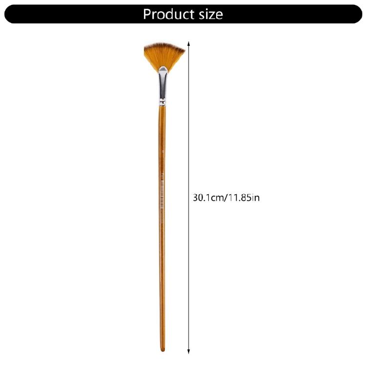 Long Handle Artist Paintbrush for Large Canvas Painting Wooden Grip Professional Nylon Bristles Multi Head Avaliable