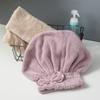 2Pcs Coral Fleece Shower Cap Soft Bath Head Wrap Cartoon Towel Hat  Women