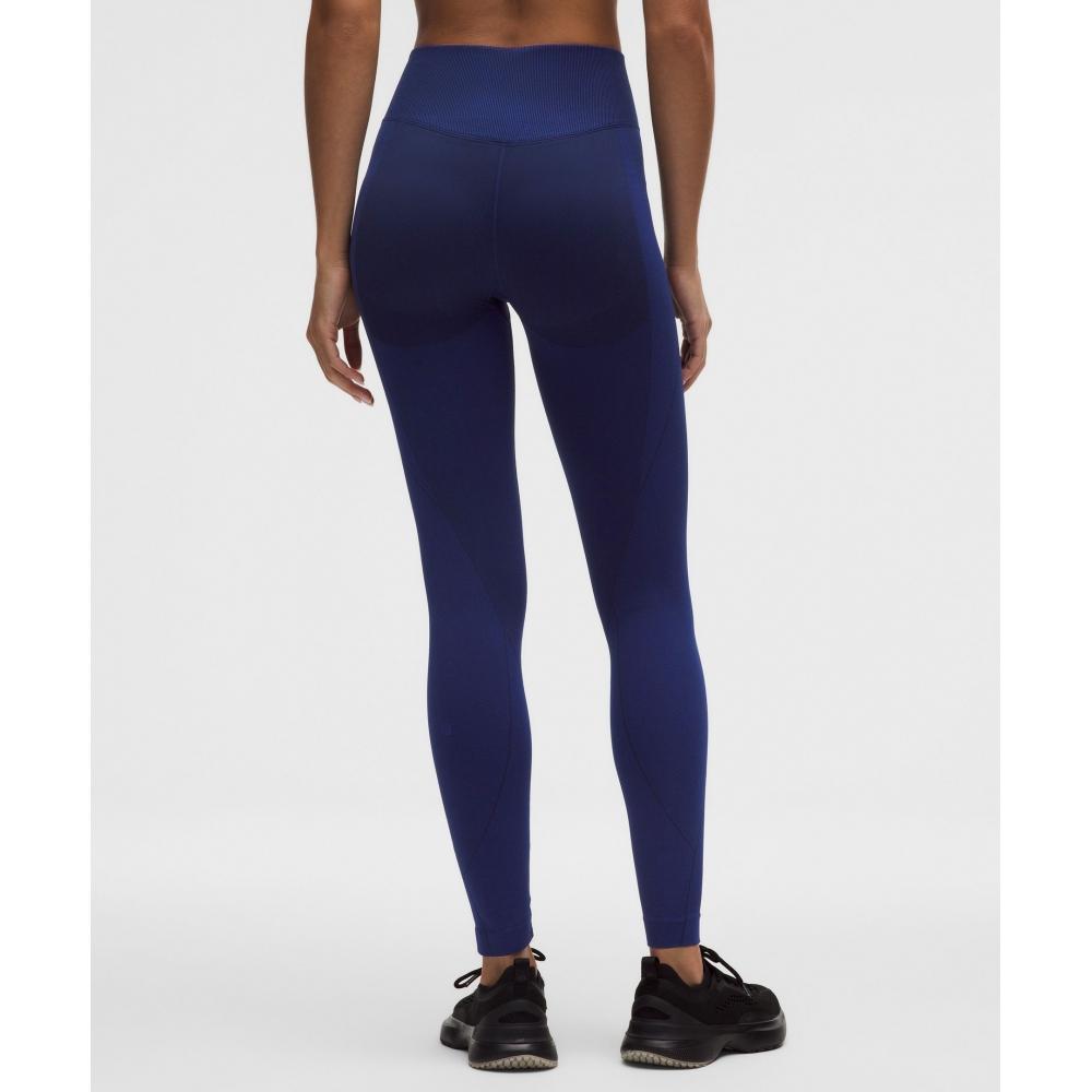 Lululemon Get Low High Rise Training Tight 25  Deep Sea Blue True Navy