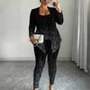 Plus Size Sommerfuglprint 3-delt Antrekk, Langermet Åpen Cardigan, Topp og Leggings Sett for Kvinner