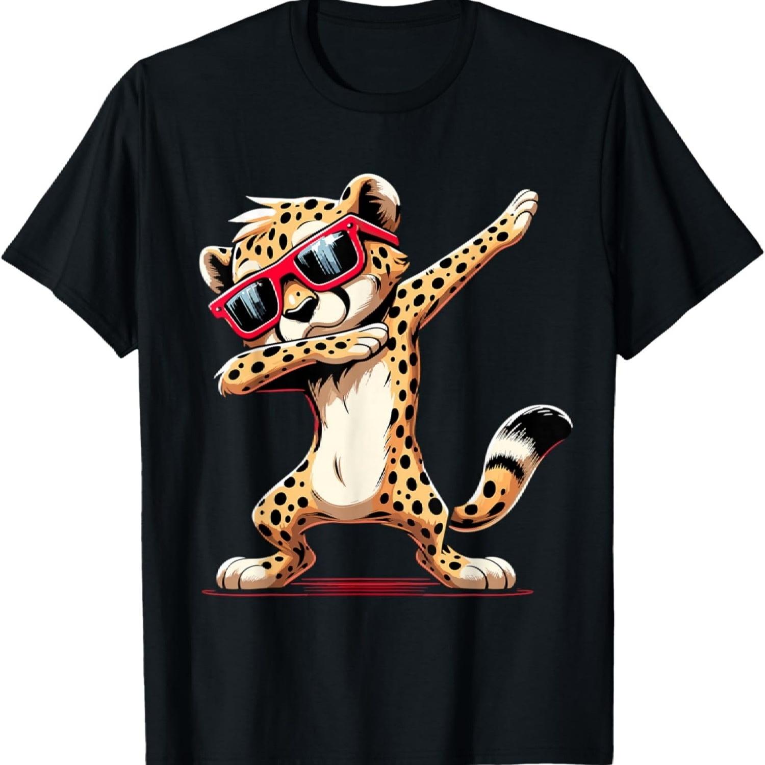 

Dabbing Cheetah Sunglasses Cheetah Animal T-Shirt XXXXXL чорний