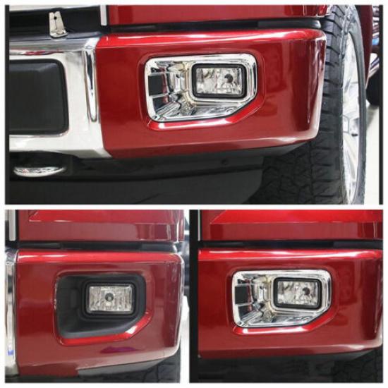 2X Chrome Front Bumper Fog Light Frame Decor Cover Trim For Ford F150 XLT 2015+