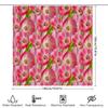 Trendy Watercolor Flower Shower Curtain Waterproof Bathroom Decor Customizable Size Pink Bloom 3D Printing Shower Curtains For H