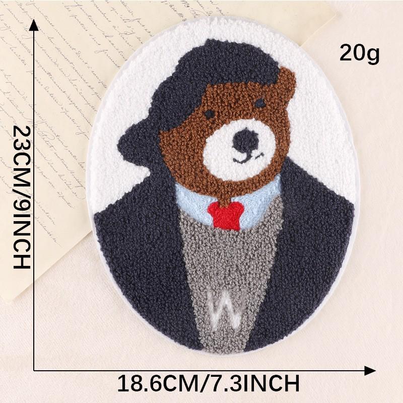 Cartoon Tier Chenille Stickerei Aufnäher - Bekleidungsaccessoire & Handtuchapplikation