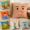 Art J-Joan C-Cornella Cushion Cover Silky Short Plush Invisible Zipper Dustproof Sofa Pillow Case For Home Decor