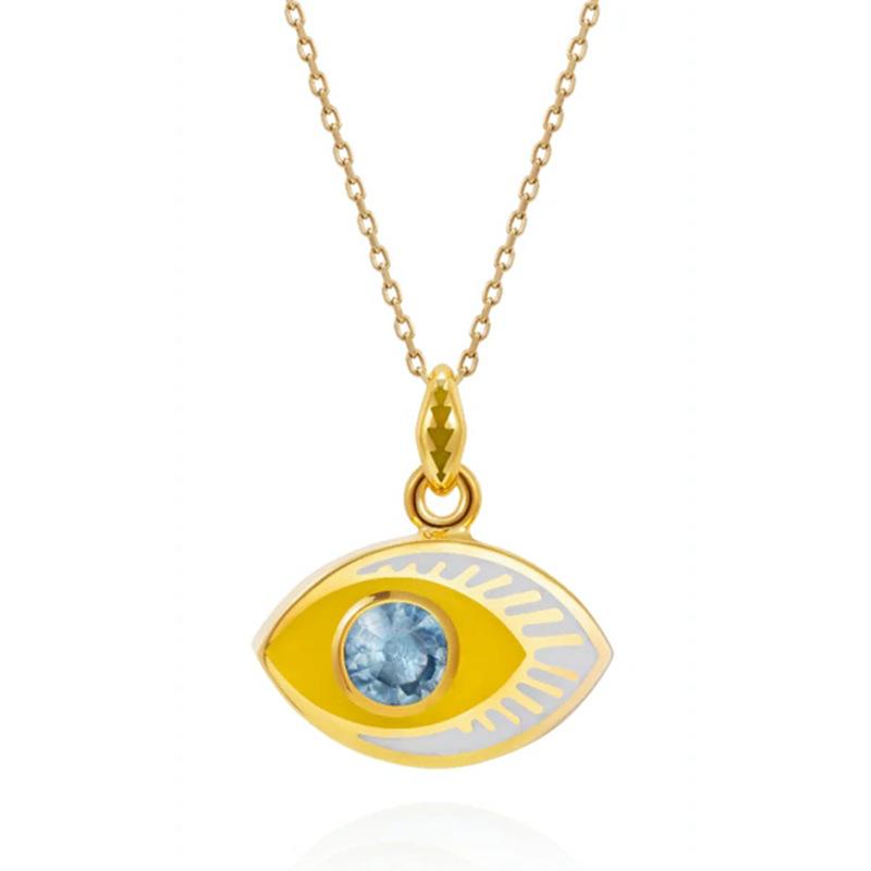 Wear Personalized Wear Enamel Glaze Devil'S Eye Necklace Personalized Street Necklace