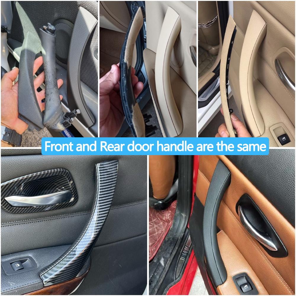 Left Right Interior Door Inside Handle with Handle Cover Trim Replacement For BMW 3 Series E90 E91 E92 316i 318i 320i 325i 328i