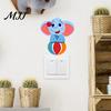 Safety Outlet Protectors for Children Cute Elephant Switch Sticker, Decorative PVC Waterproof Light Decal, Protective Cover Flexible Cut To
