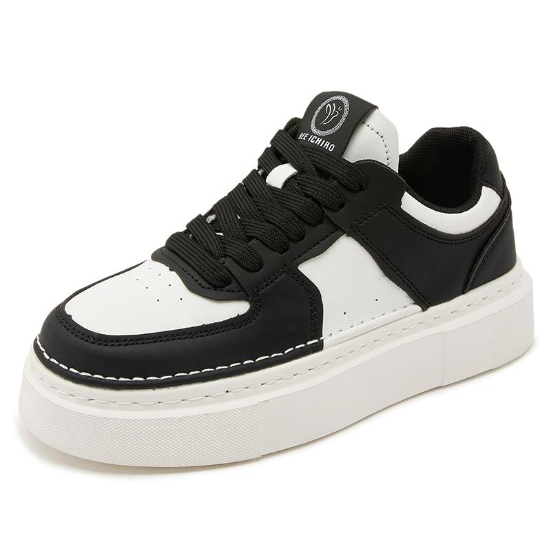 Little white shoes women's spring and summer platform versatile soft baseplate shoes student sports new casual leather shoes high school students