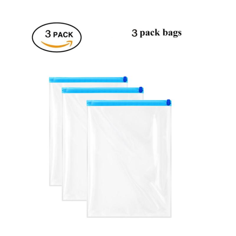 Travel Roll-Up Compression Bags, Reusable Vacuum Storage Bag Luggage Bag, Roll-Up Compression, No Need Air Pump