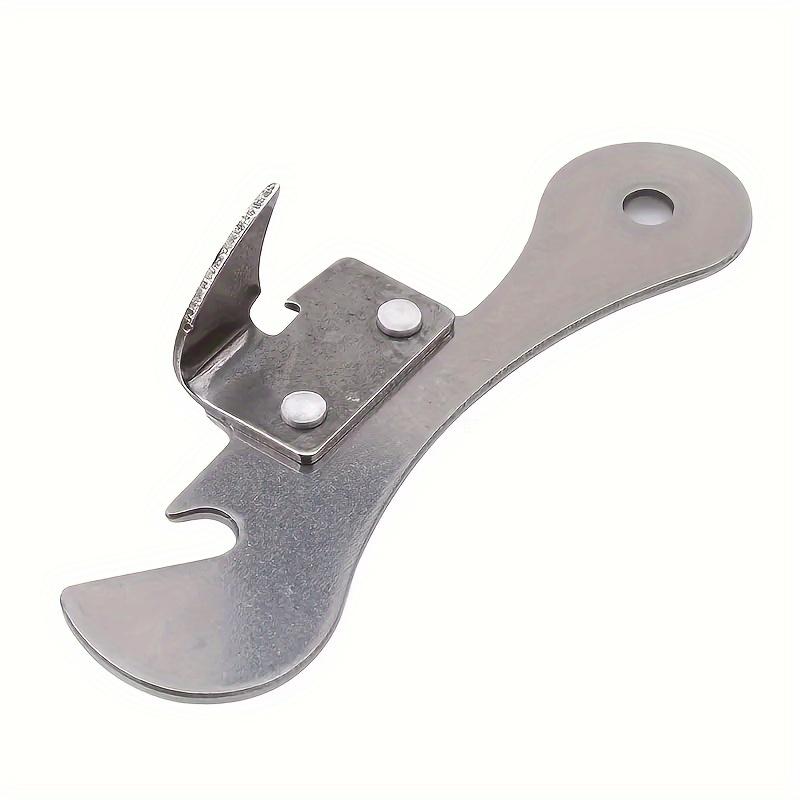 A Stainless Steel Manual Can Opener, Multifunctional Can Opener with Ergonomic Grip, Integrated Bottle Cap Opener, Kitchen Tool