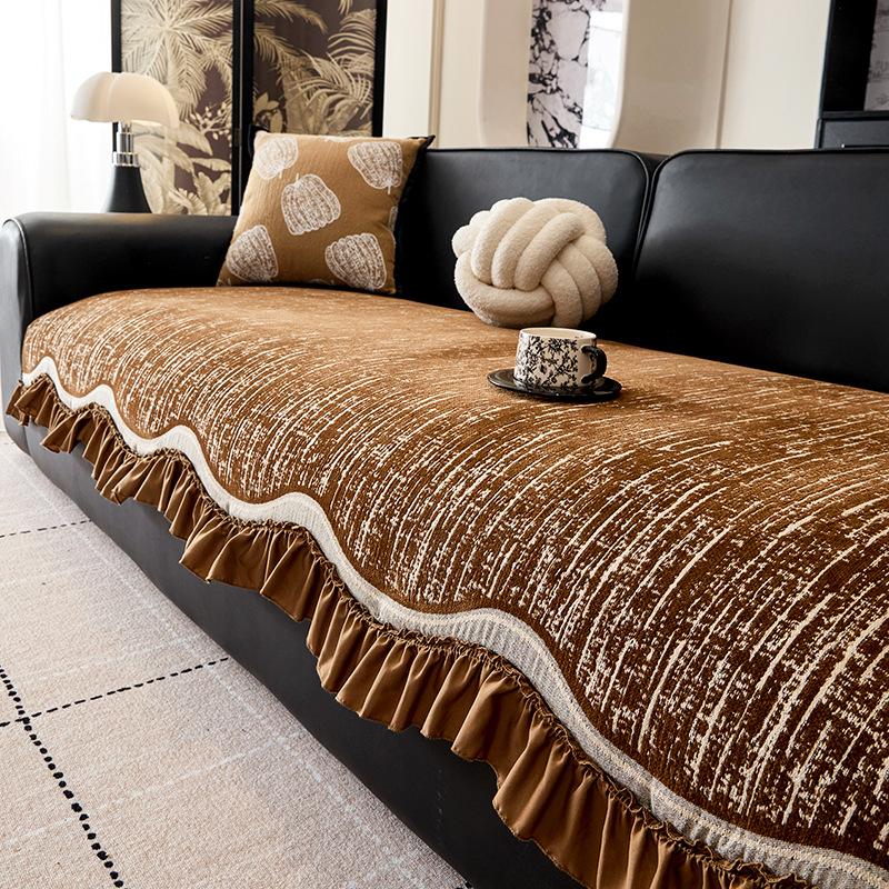 

Прямая специальной формы подушка для дивана 2025 новая фиксированная нескользящая высококачественная накидка на подушку сиденья дивана тканевое полотенце 90*70cm