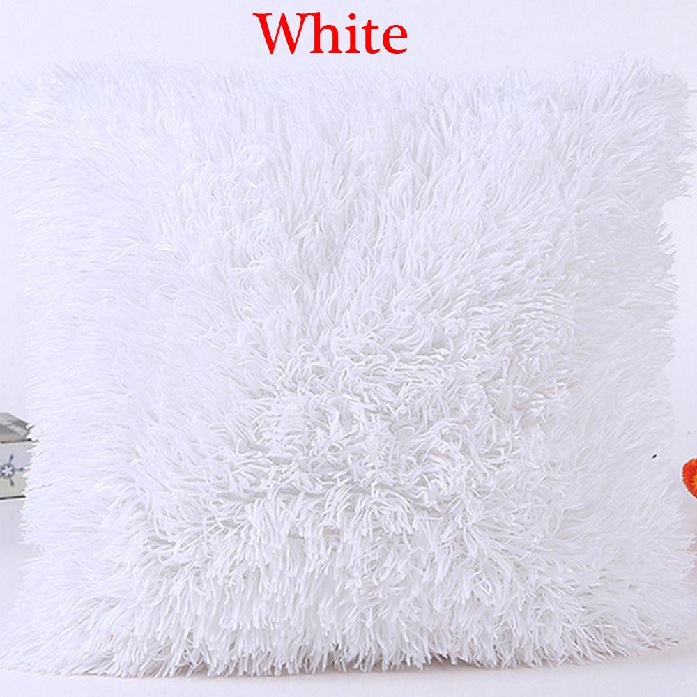 18" Soft Home Decor Waist Fur  Cushion Cover Winter Warm Throw Pillow Cases