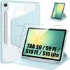 Coque + Verre Trempé Pour Samsung Galaxy Tab S9 / S9 FE / S10 FE, Etui Rotatif Avec Porte-Stylet Bleu