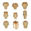 Mässing 3/8" 1/4" M14 M18 M22 Gängad Koppling Hane Hona Adapter för Högtryckstvätt Brännare Övergångsleder Rörkoppling