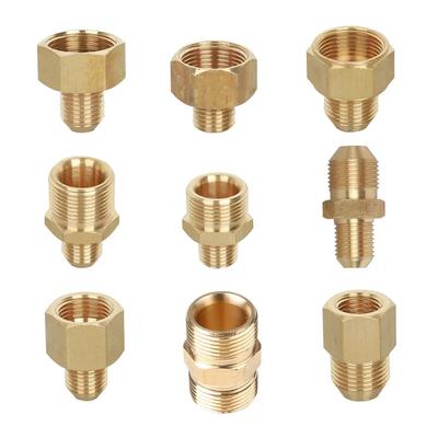 Brass 3/8" 1/4" M14 M18 M22 Thread Connector Male Female Adapter for High Pressure Washer Torch Transitional Joints Pipe Fitting